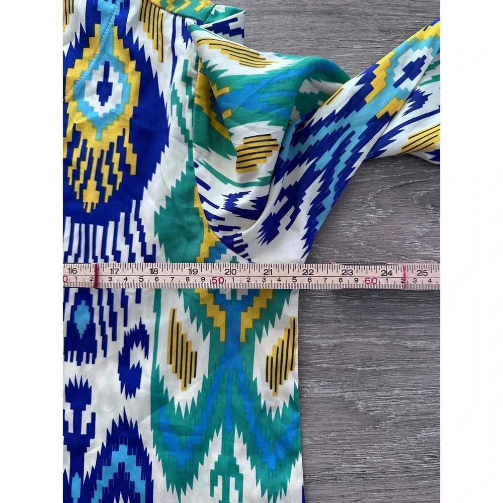 Boho Beach Coverup Split V Neck Tunic Kaftan Resort Beach Cover Up Dress S Lulla - Picture 8 of 10